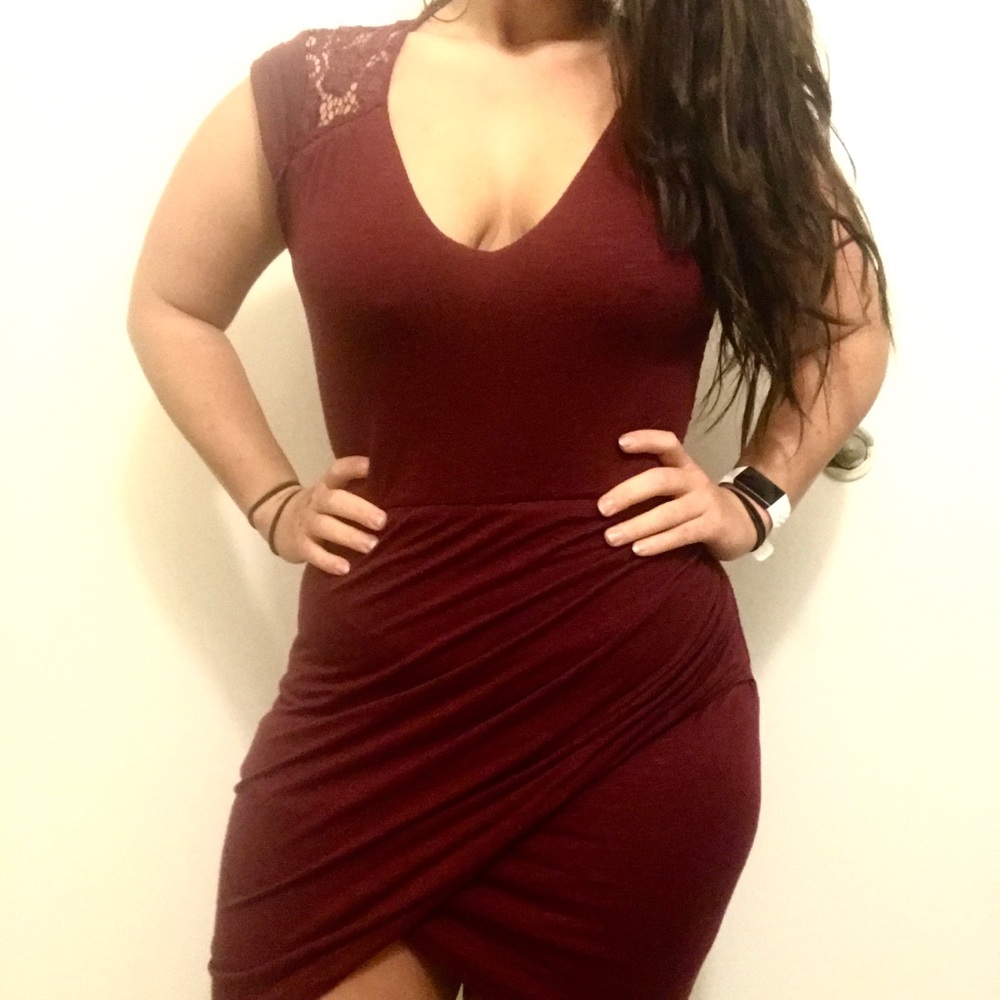 Red evening dress